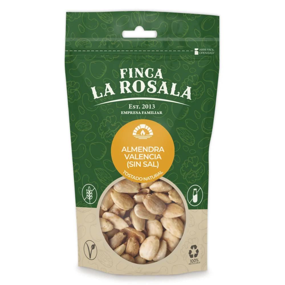 almendra valencia sin sal finca la rosala 150g
