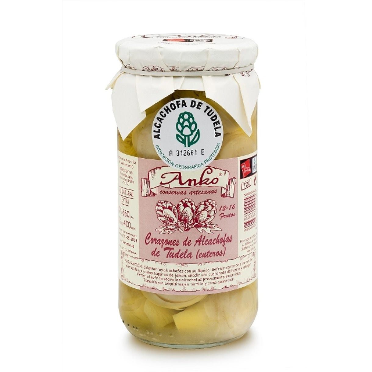 anko corazones de alcachofas de tudela enteros 660g