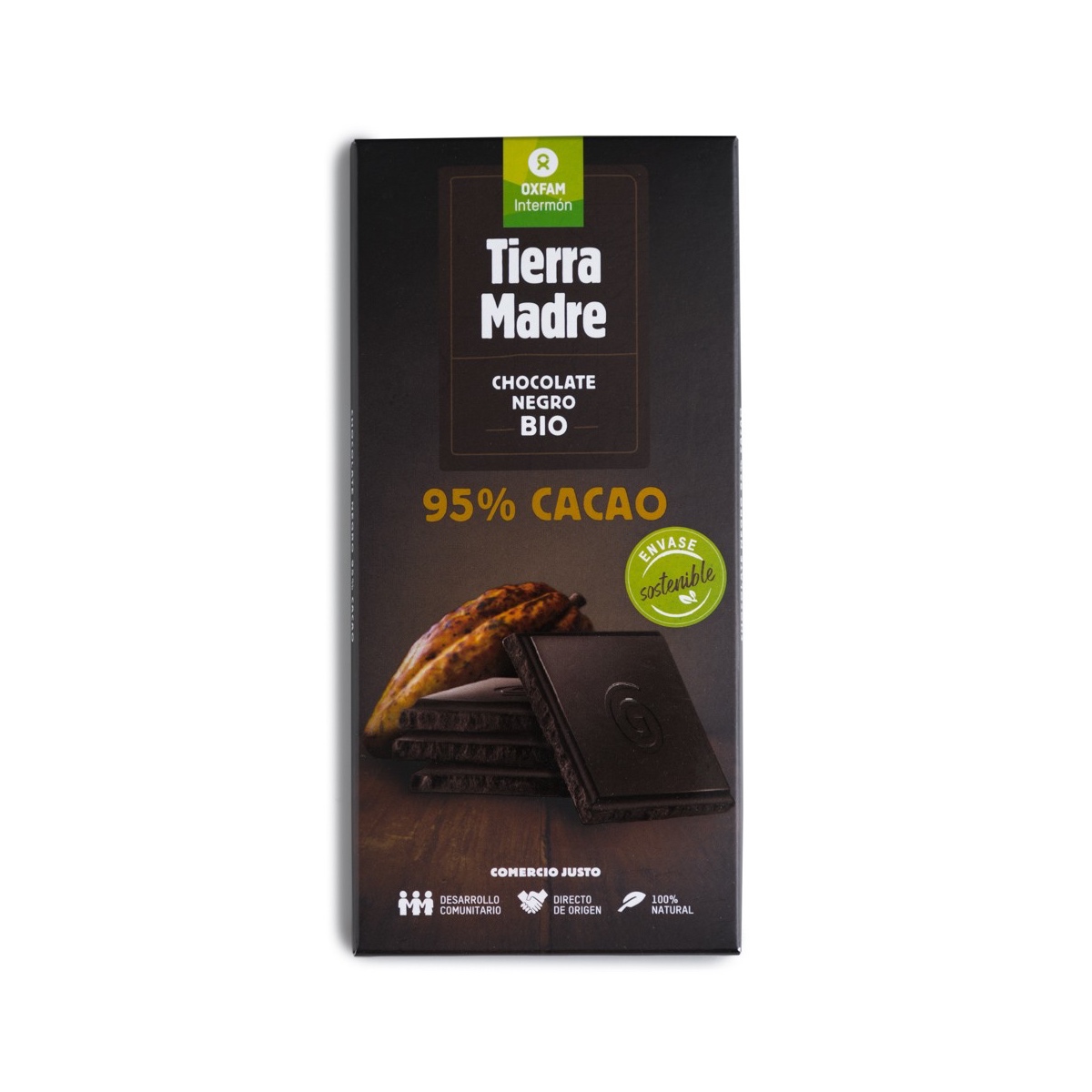 chocolate ecolÓgico negro 95%, 80g tierra madre chocolate ecolÓgico negro 95%, 80g tierra madre