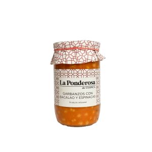 garbanzos con bacalao y espinacas de la ponderosa